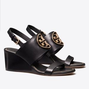 Tory Burch Black Wedges